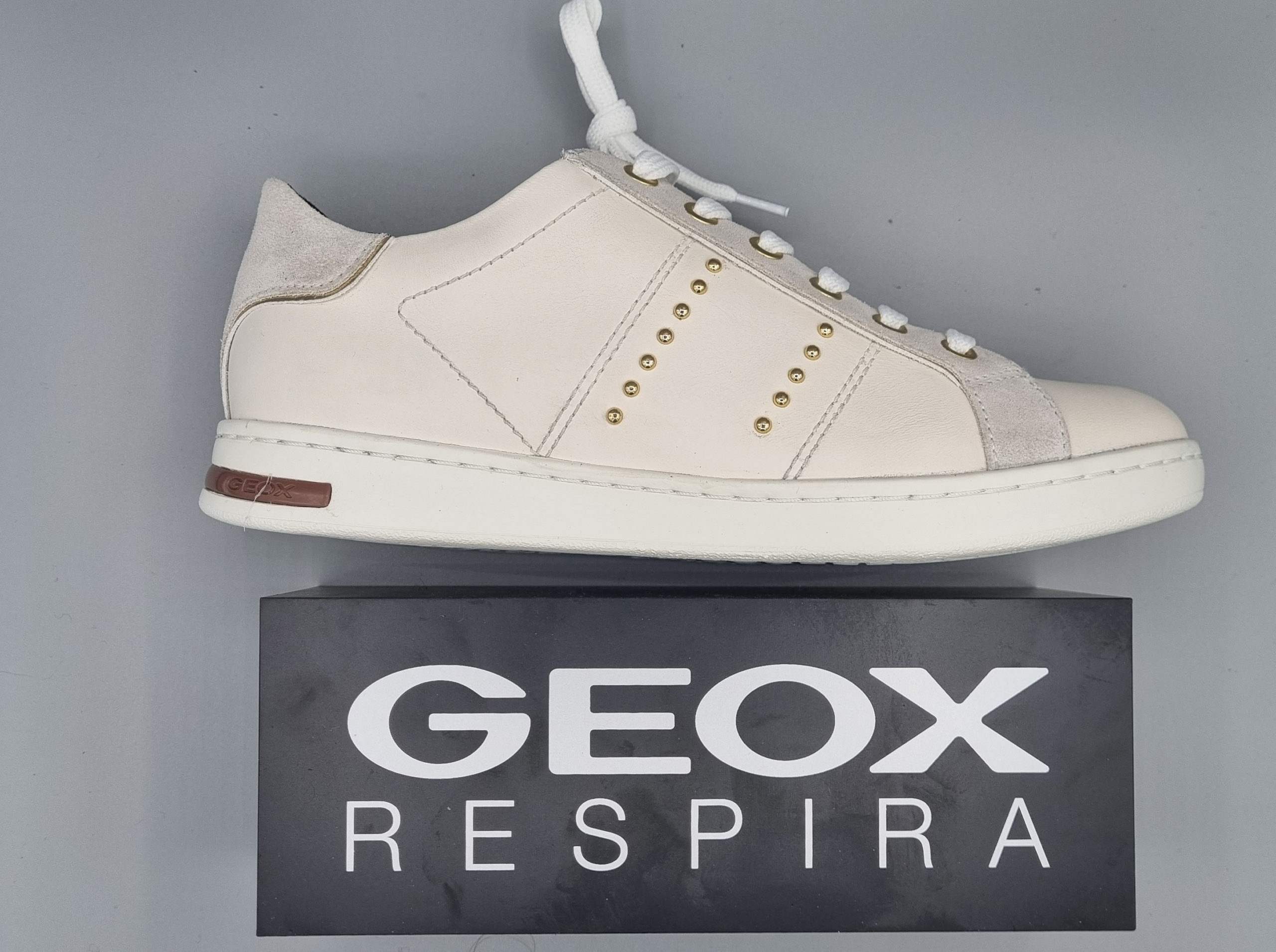 GEOX Sneakers-Baskets cuir femme modèle Myria - beige - Nous Seuls  Chaussures - Fréjus - Saint-Raphaël